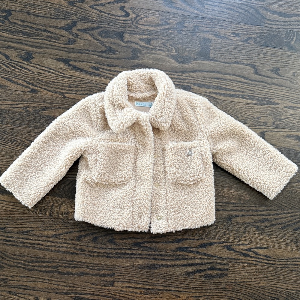 Kids Tan Sherpa Jacket